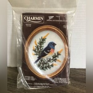 Vtg Charmin Bunting Crewel Kit